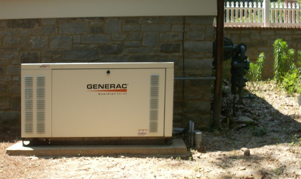 Generac 25kW standby generator installation in east Memphis.