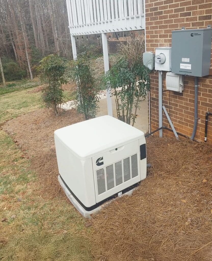 Cummins RS13A installed near electrical service of home